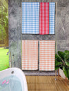 Athom Living Premium Gamcha Bath Towel 65 x 135 cm Pack of 5 Multicolored checkered-ATZ-BT-1A-1A-1B-1B-1H