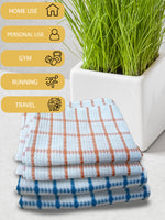 Athom Living Premium Gamcha Bath Towel 65 x 135 cm Pack of 4 Multicolored checkered-ATZ-BT-1A-1A-1B-1B