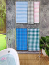 Athom Living Premium Gamcha Bath Towel 65 x 135 cm Pack of 5 Multicolored checkered-ATZ-BT-1A-1C-1D-1E-1G