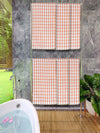 Athom Living Premium Gamcha Bath Towel 65 x 135 cm Pack of 6 Multicolored checkered-ATZ-BT-1B-C6