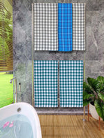 Athom Living Premium Gamcha Bath Towel 65 x 135 cm Pack of 5 Multicolored checkered-ATZ-BT-1D-1D-1E-1E-1G