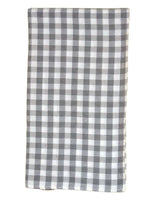 Athom Living Premium Gamcha Bath Towel 65 x 135 cm Pack of 2 White with Gray checkered-ATZ-BT-1D-C2