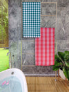 Athom Living Premium Gamcha Bath Towel 65 x 135 cm Pack of 2 Multicolored checkered-ATZ-BT-1E-1H