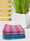 Athom Living Premium Gamcha Bath Towel 65 x 135 cm Pack of 4 Multicolored checkered-ATZ-BT-1G-1G-1H-1H