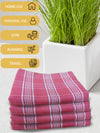 Athom Living Premium Gamcha Bath Towel 65 x 135 cm Pack of 4 Multicolored checkered-ATZ-BT-1H-C4