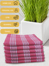 Athom Living Premium Gamcha Bath Towel 65 x 135 cm Pack of 6 Multicolored checkered-ATZ-BT-1H-C6