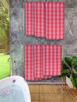 Athom Living Premium Gamcha Bath Towel 65 x 135 cm Pack of 6 Multicolored checkered-ATZ-BT-1H-C6