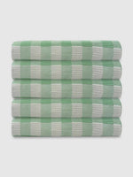 Athom Living Premium  Bath Towel 75 x 150 cm Pack of 5 Waffle Towel,Ultra Absorbent, Quick Dry, and Durable - Ideal for Spa, Gym, and Everyday Use, Light Green color-ATZ-BT-7F-C5