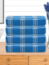 Athom Living Premium  Bath Towel 75 x 150 cm Pack of 4 Waffle Towel,Ultra Absorbent, Quick Dry, and Durable - Ideal for Spa, Gym, and Everyday Use, Blue color-ATZ-BT-7I-C4