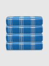 Athom Living Premium  Bath Towel 75 x 150 cm Pack of 4 Waffle Towel,Ultra Absorbent, Quick Dry, and Durable - Ideal for Spa, Gym, and Everyday Use, Blue color-ATZ-BT-7I-C4