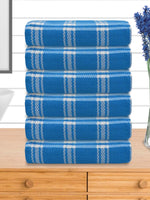 Athom Living Premium  Bath Towel 75 x 150 cm Pack of 6 Waffle Towel,Ultra Absorbent, Quick Dry, and Durable - Ideal for Spa, Gym, and Everyday Use, Blue color-ATZ-BT-7I-C6