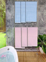 Athom Living Premium Gamcha Bath Towel 65 x 135 cm Pack of 6 Multicolored checkered-ATZ-C-1A-1A-1A-1C-1C-1C