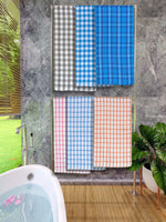 Athom Living Premium Gamcha Bath Towel 65 x 135 cm Pack of 6 Multicolored checkered-ATZ-C-1A-1B-1C-1D-1F-1G