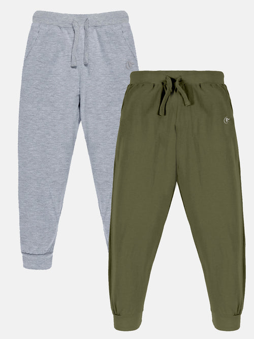 Unisex Solid Track Pant Pack Of 2