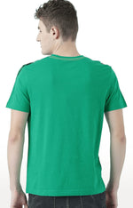 Huetrap Green Mens Short Sleeve Graphic Printed Tshirt-HT17MKGRAGRE00525