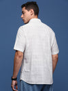 Men Micro Print White Slim Fit Shirt-Abel-2895-White