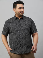 Men Printed Black Premium Shirt-ALUMINIPRINT-5225-Black