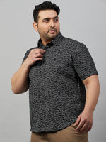 Men Printed Black Premium Shirt-ALUMINIPRINT-5225-Black