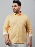 Men Printed Yellow Premium Shirt-ALUMINIPRINT-5364-Yellow