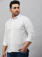 Men Printed White Premium Shirt-ALUMINIPRINT-5481-White