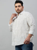 Men Printed White Premium Shirt-ALUMINIPRINT-5483-White