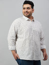 Men Printed White Premium Shirt-ALUMINIPRINT-5483-White