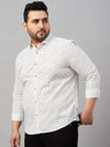 Men Printed White Premium Shirt-ALUMINIPRINT-5484-White