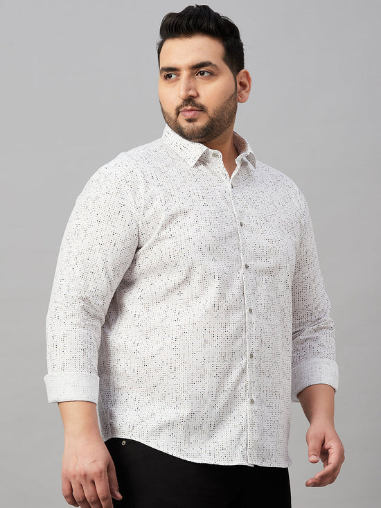 Men Printed White Premium Shirt-ALUMINIPRINT-5484-White