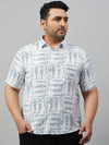 Men Printed White Premium Shirt-ALUMINIPRINT-6204-White