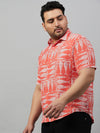 Men Printed Coral Premium Shirt-ALUMINIPRINT-6205-Coral