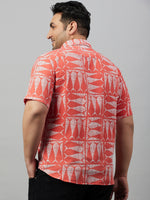 Men Printed Coral Premium Shirt-ALUMINIPRINT-6205-Coral