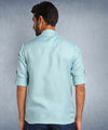 Hangup Men Standard Solid Men's Indian Wear-Aqua_Magic_Bon_Short2Kurta