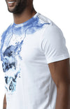 Huetrap White Mens Short Sleeve Graphic Printed Tshirt-HT15MKGRAWHT00053