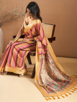 Saree Mall Women's Kanjeevaram  Pink Printed Designer Saree With Blouse Piece-BAHULA109