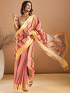 Saree Mall Women's Kanjeevaram  Pink Printed Designer Saree With Blouse Piece-BAHULA109