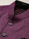 Men Mandarin Collar Solid Purple Nehru Jacket-BD-906-Purple