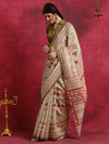 Saree Mall Women's Bhagalpuri  Beige Printed Designer Saree With Blouse Piece-BGP2708A