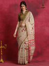 Saree Mall Women's Bhagalpuri  Beige Printed Designer Saree With Blouse Piece-BGP2708A