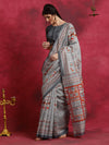 Saree Mall Women's Bhagalpuri  Grey Printed Designer Saree With Blouse Piece-BGP2708C