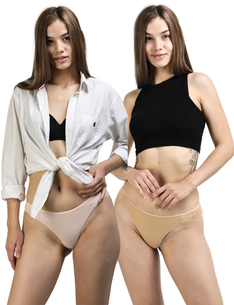 AshleyandAlvis | Bamboo Micro Modal | Anti Bacterial | Women Bikini | Premium Panty | 3X moisture wicking | 50 Wash Guarantee | Pack of 2