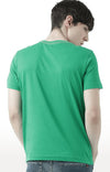 Huetrap Green Mens Short Sleeve Graphic Printed Tshirt-HT17MKGRAGRE00740