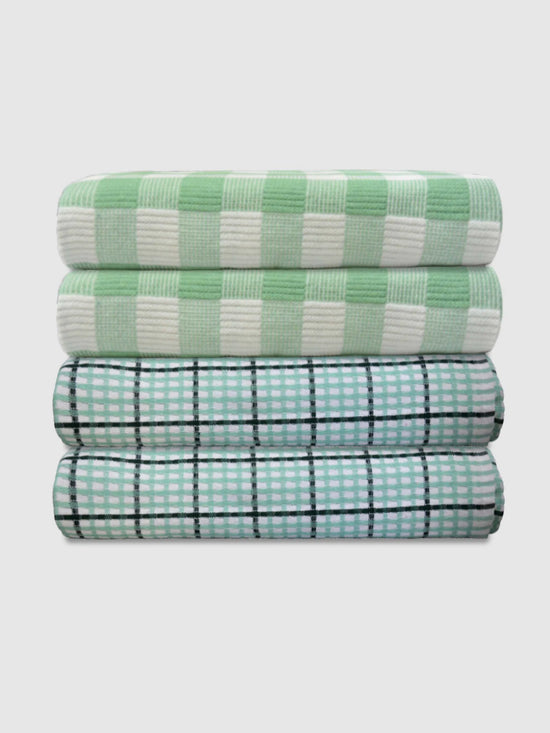 Athom Living Premium  Bath Towel 75 x 150 cm Pack of 4 Waffle Towel,Ultra Absorbent, Quick Dry, and Durable - Ideal for Spa, Gym, and Everyday Use, Multi color-BT-7D7D7F7F