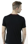 Huetrap Black Mens Short Sleeve Graphic Printed Tshirt-HT17MKGRABLK00717