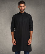 Hangup Men Standard Solid Men's Indian Wear-Black_6_120_Kurta