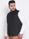 Hangup Men Standard Solid Men's Indian Wear-BlackBasket1