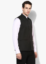 Hangup Men Standard Solid Men's Indian Wear-BasicBlackBasket