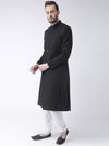 Hangup Men Standard Solid Men's Indian Wear-BlackSherwani23