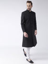 Hangup Men Standard Solid Men's Indian Wear-BlackSherwani23