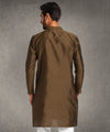 Hangup Men Standard Solid Men's Indian Wear-Brown_8_B17_Lkurta