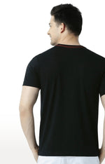 Huetrap Black Mens Short Sleeve Graphic Printed Tshirt-HT15MKGRABLK00142